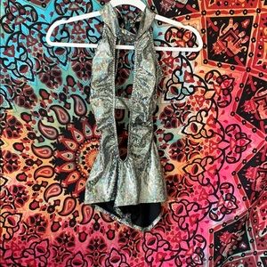 Iheartraves sparkly tank bodysuit